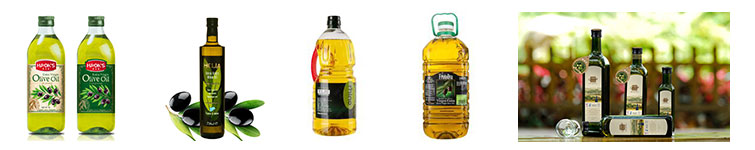 橄欖油自動(dòng)灌裝鎖蓋貼標(biāo)生產(chǎn)線，橄欖油灌裝生產(chǎn)線